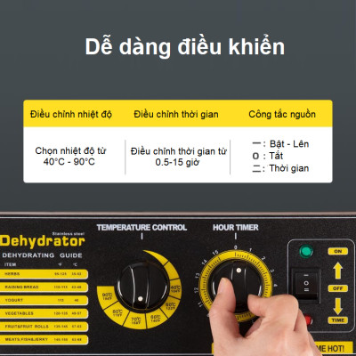 Máy sấy thực phẩm 16 khay inox 100 Lít Thương hiệu Mỹ Septree ST-02, Công suất 1500W - Hàng nhập khẩu (Bảo hành 12 Tháng)