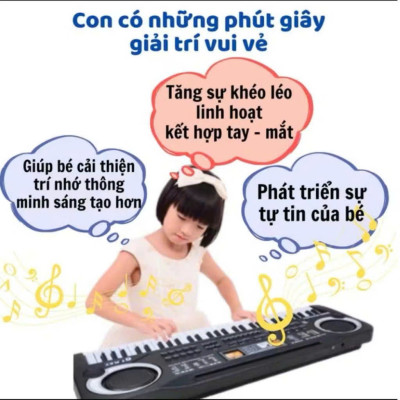 Đàn Điện Tử 61 Phím Kèm Mic Cho Bé Quà Tặng Giáo Dục Cho Trẻ - HÀNG CHÍNH HÃNG MINIIN