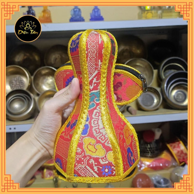 Túi vải gấm hộp đựng chuông chày kim cang Nepal mật tông tây tạng đồ thờ cúng bộ vỏ bao đựng chuông chùy - áo linh chử