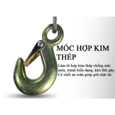 Tời Quay Tay ABG 1600LBS 726Kg - Máy Tời Xây Dựng Xoay Cầm Tay Chuyên Dùng Để Nâng Hạ Hàng Hóa , Máy Móc - Loại 2 Chiều - Hàng Chính Hãng