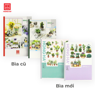 Vở kẻ ngang 200 trang ép keo dán gáy Oxygen Hồng Hà - 1092