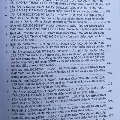 Tuyển Tập Các Bản Án Của Toà Án Nhân Dân Cấp Cao Về  Dân Sự Và Tố Tụng Dân Sự