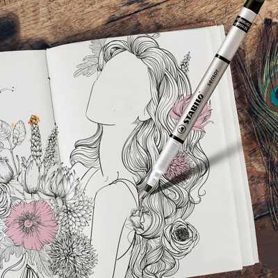 Hộp 10 Bút kỹ thuật STABILO SENSOR F 0.3mm (SENF/10) - Xanh lá