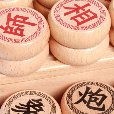 Cờ tướng bằng gỗ tự nhiên - 40 x 35 cm - Quân đường kính 3,4cm - Chính hãng dododios