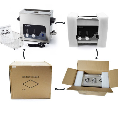 Bể rửa siêu âm GTsonic-T6, 6 lít  làm sạch đa năng cho phụ kiện oto, xe máy, dụng cụ gia đình – Hàng chính hãng