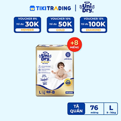 [Mẫu mới] Tã quần Unidry G3X Supreme siêu mỏng size M - 76+8 miếng