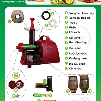 Linh kiện máy ép điện cỏ lúc mì LEXEN - Khay đựng nước ép - Hàng chính hãng