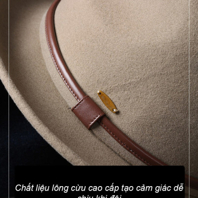 Mũ Phớt Nam Hàng Hiệu MrDuck Lông Cừu Cao Cấp