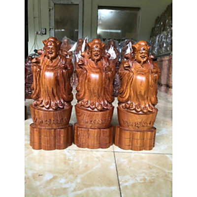 Tượng phật ông thần tài bằng gỗ hương kt cao 40×15×11cm