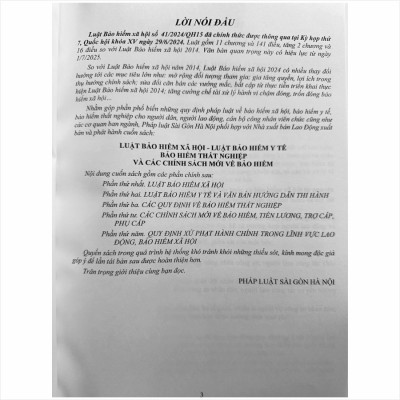Sách Luật Bảo Hiểm Xã Hội - Luật Bảo Hiểm Y Tế - Bảo Hiểm Thất Nghiệp và Các Chính Sách Mới về Bảo Hiểm (V2430D)