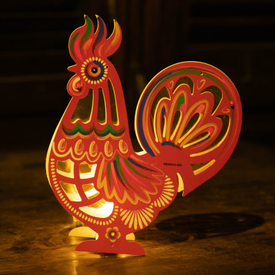 Lồng đèn Trung Thu - Lồng đèn trang trí "Ký ức tuổi thơ" hình Gà (size mini)