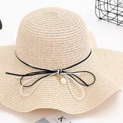 Nón rộng vành đi biển đẹp Mũ rộng vành đi biển Mũ cói đi biển rộng vành chống tia UV Panama thời trang Hàn Quốc dona21040807