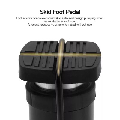 Bơm xe đạp xe máy xe hơi áp suất cao có đồng hồ đo áp suất hàng xịn, gọn gàng độ bền cao