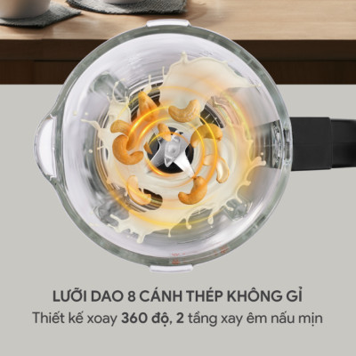 Máy Xay Nấu Sữa Hạt Đa Năng BlueStone BLB-6033 - Công suất 800W - 9 chương trình nấu - Bảo hành 24 tháng - Hàng chính hãng