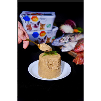 1Kg Pate Tươi THE PET VN Vị Cá Collagen Giúp Mèo Đẹp Da, Mượt Lông (Mixed ocean fish with collagen)