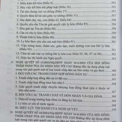 Hệ Thống Các Nghị Quyết Của Hội Đồng Thẩm Phán, Toà Án Nhân Dân Tối Cao Về  Hành Chính, Kinh Tế - Thương Mại và Hôn Nhân Gia Đình Từ Năm 2000 Đến 2023