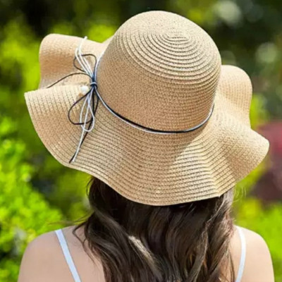 Nón rộng vành đi biển đẹp Mũ rộng vành đi biển Mũ cói đi biển rộng vành chống tia UV Panama thời trang Hàn Quốc dona21040807
