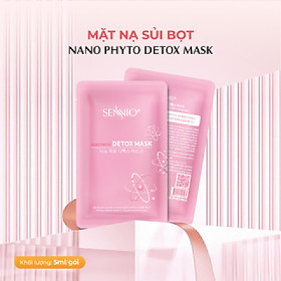 Mặt nạ sủi bọt thải độc Sennio Nano Phyto Detox Mask dưỡng ẩm trắng da gói 5ml SNO 808-1