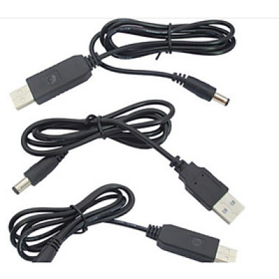 Cáp chuyển đổi điện áp DC 5V sang DC 9V / 12V đầu cắm USB 2.1x5.5mm dùng cho modem wifi cắm pin dự phòng khi cúp điện - miếng lót chuột