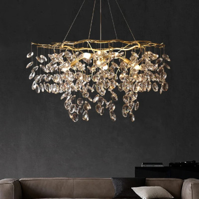 ĐÈN THẢ TRẦN PHA LÊ / ĐÈN THÔNG TẦNG TRANG TRÍ PHÒNG KHÁCH / PHÒNG NGỦ / CẦU THANG / KHÔNG GIAN SANG TRỌNG AZP-T07 phong cách đương đại, hàng nhập khẩu AZP