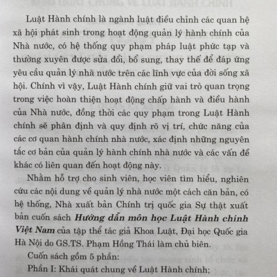 Hướng Dẫn Môn Học Luật Hành Chính Việt Nam 