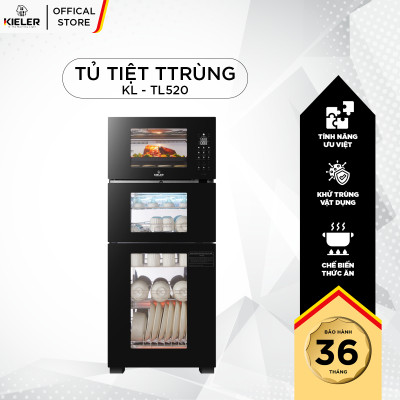 Tủ khử trùng Kieler KL-TL520 2 in 1 tích hợp lò chiên thức ăn và khử trùng đồ dùng bếp đa dạng chức năng sấy khử trùng - Hàng Chính Hãng