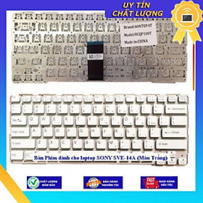 Bàn Phím dùng cho laptop SONY SVE-14A (Màu Trắng) - Hàng Nhập Khẩu New Seal