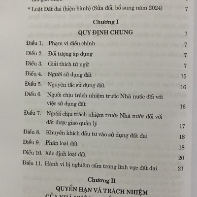 Luật Đất Đai ( Hiện Hành) ( Sửa đổi, bổ sung năm 2024 )
