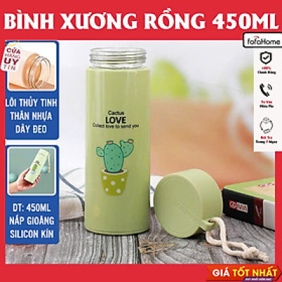 Bình Giữ Nhiệt Xương Rồng, Bình Giữ Nhiệt Thủy Tinh, Bình Đựng Nước 450ml Ly Giữ Nhiệt, Bình Giữ Nhiệt Mini Giao Màu Ngẫu Nhiên
