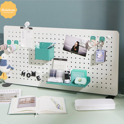 Bảng lỗ Pegboard Dola Home cao cấp dạng chân đứng để bàn để dụng cụ làm việc, tai nghe, mô hình, bàn phím, laptop
