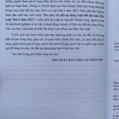 Tra Cứu, Chỉ Dẫn Áp Dụng Luật Đất Đai 2024 Và Luật Nhà Ở 2023
