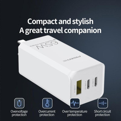 Bộ Sạc Nhanh Pisen Pro - GaNUltra 65W 2C1A - Pisen CC1200