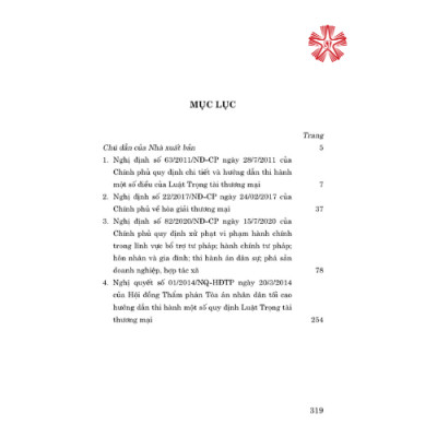 Các quy định pháp luật hướng dẫn Luật Trọng tài thương mại (bản in 2024)