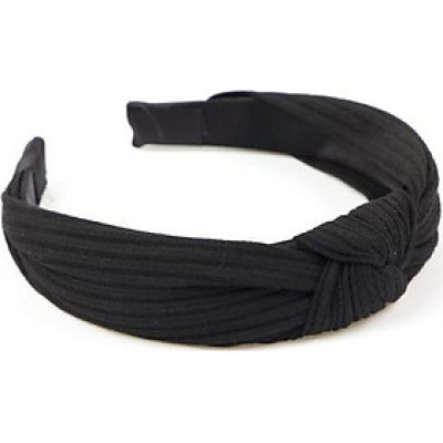 Cài Tóc Turban Gọng Nhựa Vải Thun Màu Đen - Mã CT051