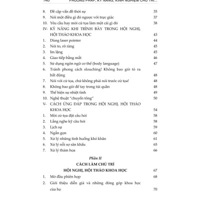 Phương pháp, kỹ năng, kinh nghiệm chủ trì, tham dự hội nghị, hội thảo khoa học (Xuất bản lần thứ hai) - bản in 2024