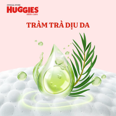 [Bao bì và CTKM thay đổi theo từng lô hàng] Combo 2 gói Tã quần Huggies Skincare Mega Jumbo M106/L96+8/XL84+4/XXL76+4 với tràm trà dịu da