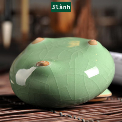 Lư Xông Nụ Trầm Hương Gốm Sứ Nắp Đồng Hoa Văn Cổ - Dùng Đốt Nụ Trầm Phong Cách Thiền Thuần Việt