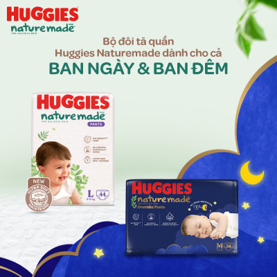 Thùng 3 gói Tã/Bỉm quần Huggies Platinum NatureMade M58/ L44/ XL38/ XXL26
