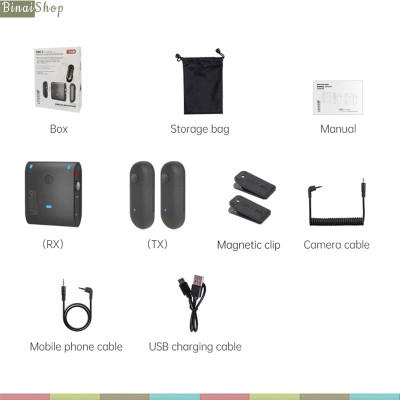 Lensgo 318C II - Micro Cài Áo Không Dây 2.4GHz, Trang Bị Eco, Tích Hợp Sạc RX, Cho Smartphone, Máy Ảnh Máy Quay, Phạm Vi Hoạt Động 100m (Tặng Tay Cầm Lensgo L3)- hàng chính hãng