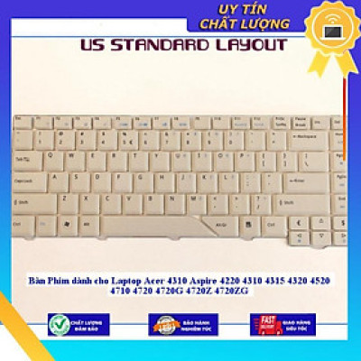 Bàn Phím dùng cho Laptop Acer 4310 Aspire 4220 4310 4315 4320 4520 4710 4720 4720G 4720Z 4720ZG  - MÀU TRẮNG - Hàng Nhập Khẩu New Seal