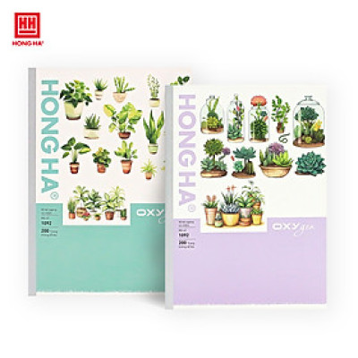 Vở kẻ ngang 200 trang ép keo dán gáy Oxygen Hồng Hà - 1092
