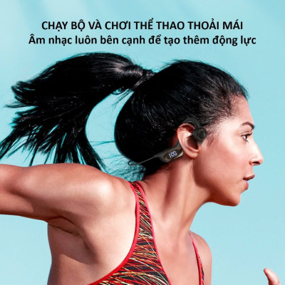 Tai Nghe Bluetooth VG06 Công Nghệ Âm Thanh Dẫn Xương Cao Cấp, Không Gây Đau Tai, Loại Tốt Chống Nước