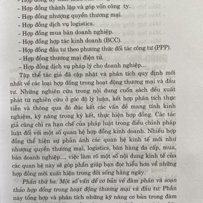 Pháp Luật Về Hợp Đồng Trong Thương Mại Đầu Tư – Những Vấn Đề Pháp Lý Cơ Bản 