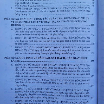 Sách Luật Trật Tự An Toàn Giao Thông Đường Bộ năm 2024 (V2531D)