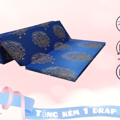 Nệm Bông Ép Cao Cấp Gấp 3 Dày 5cm Đủ Size ( Giao Màu Ngẫu Nhiên )