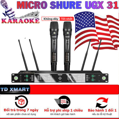 Micro Không Dây SHURE UGX30 PLUS -  Âm Thanh Cực hay - Chống Hú Tốt - Hàng Chính Hãng