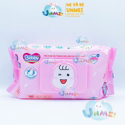 Combo Tiết Kiệm 3 Gói Khăn Ướt Bobby Care Hương Dịu Nhẹ 100 Tờ/Gói - Tặng 1 Gói Cùng Loại