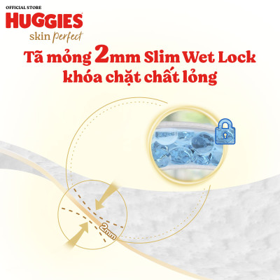 Tã/ Bỉm Quần Huggies Skin Perfect M/L/XL/XXL Super Jumbo Với 2 Vùng Thấm Giảm Kích Ứng Da