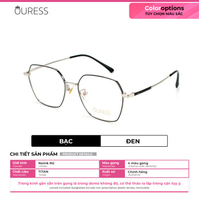 Gọng kính cận F63088 chất liệu titan thời trang mắt kính OURESS nam nữ siêu nhẹ siêu bền