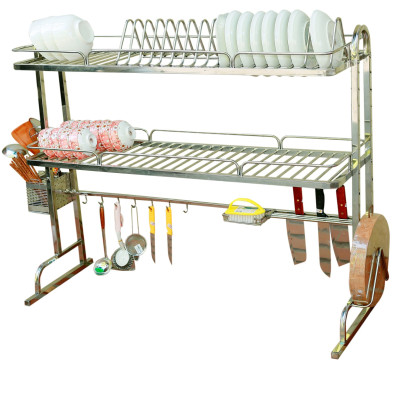 Kệ để bát đĩa đa năng thông minh . Giá để đồ chén, đĩa trên bồn rửa bát ( inox 304 không rỉ)